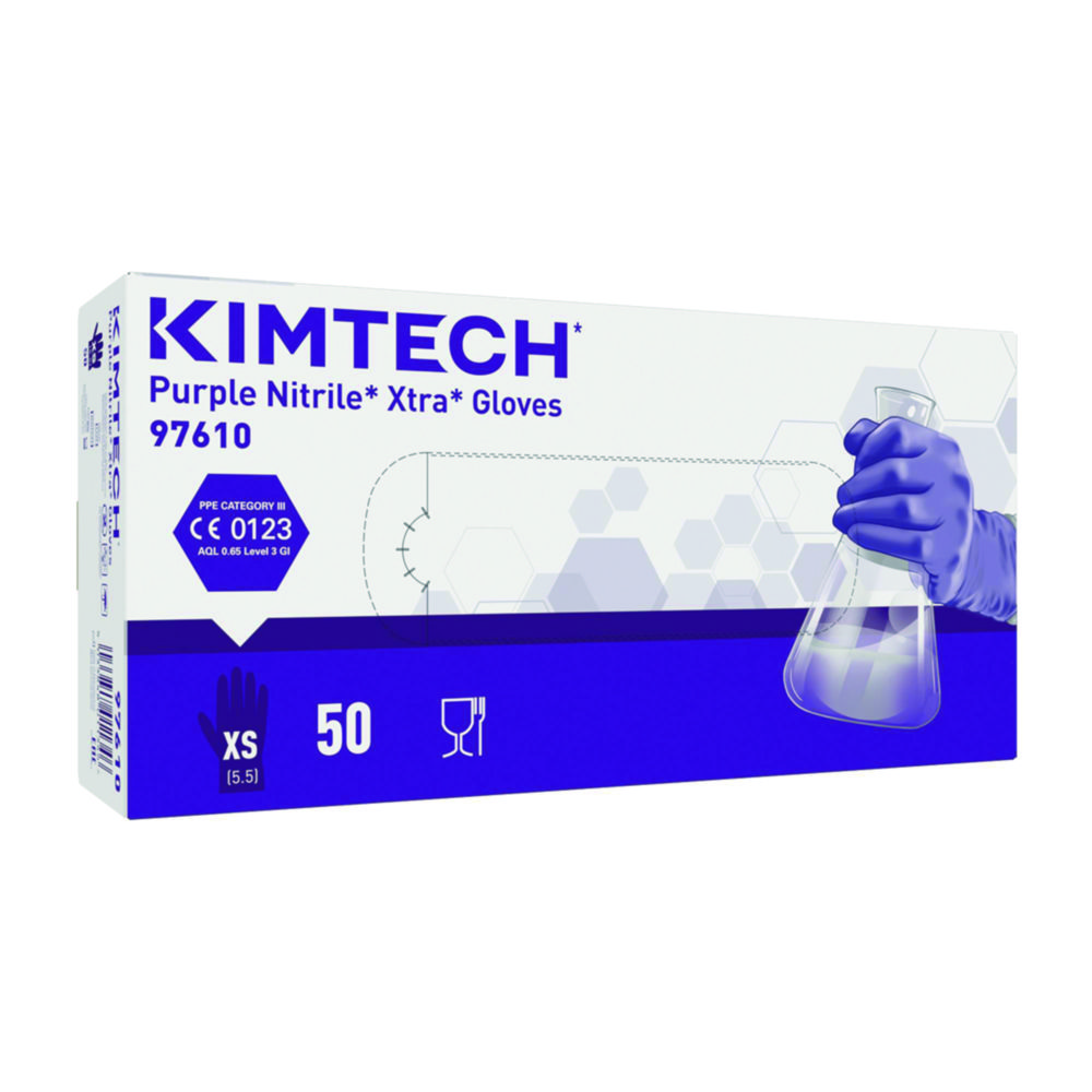 Search Disposable Gloves Kimtech Purple NitrileXtra Kimberly-Clark GmbH (689) 