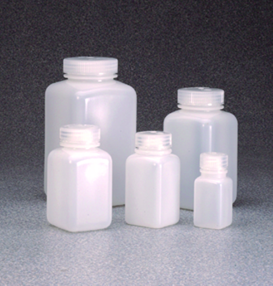 Search Square bottles, wide-mouth Nalgene, HDPE Thermo Elect.LED GmbH (Nalge) (7116) 