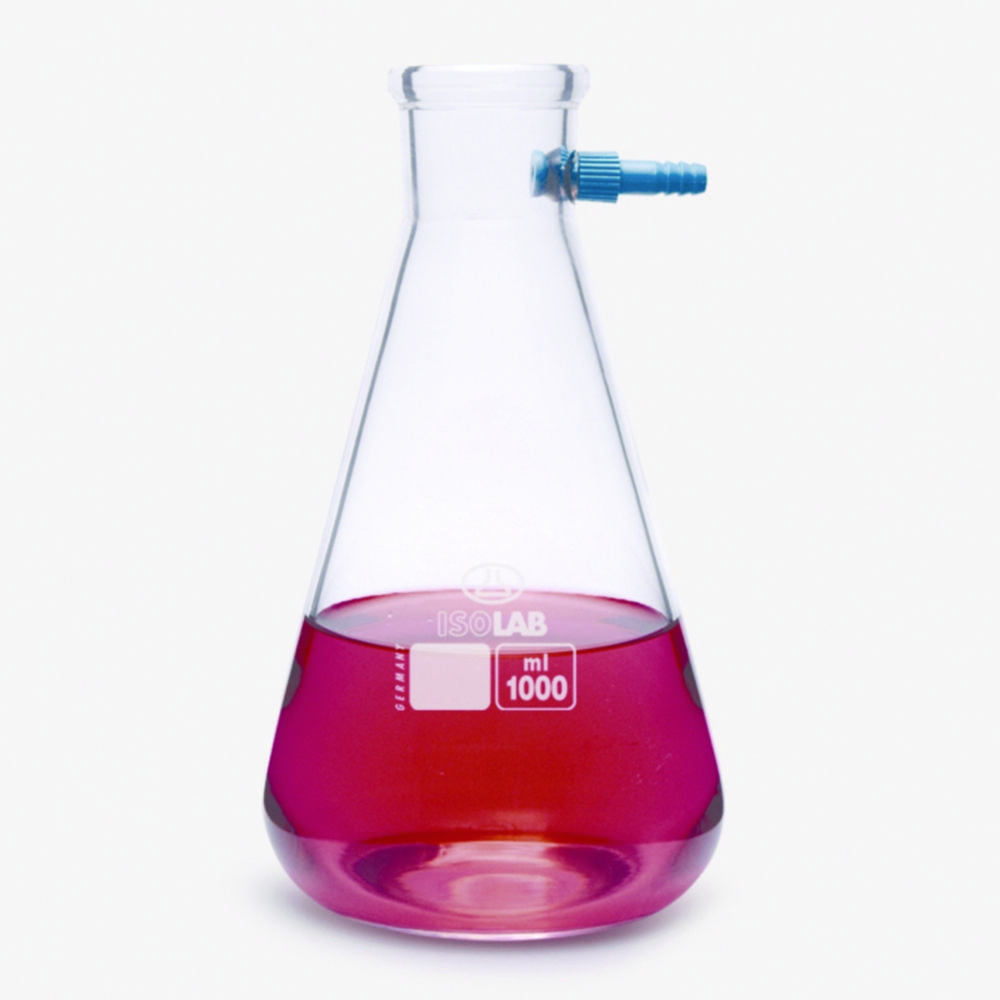 Search Filter flasks, Erlenmeyer shape, borosilicate glass 3.3, with PP olive ISOLAB Laborgeräte GmbH (792296) 