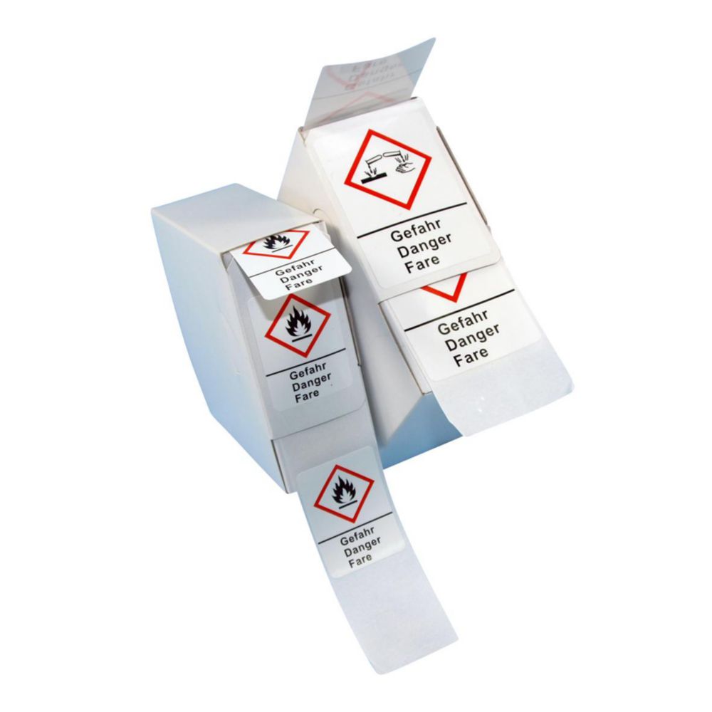 Search LLG-GHS Warning Labels, Self-Adhesive, Roll in Dispenser Box LLG Labware (8282) 