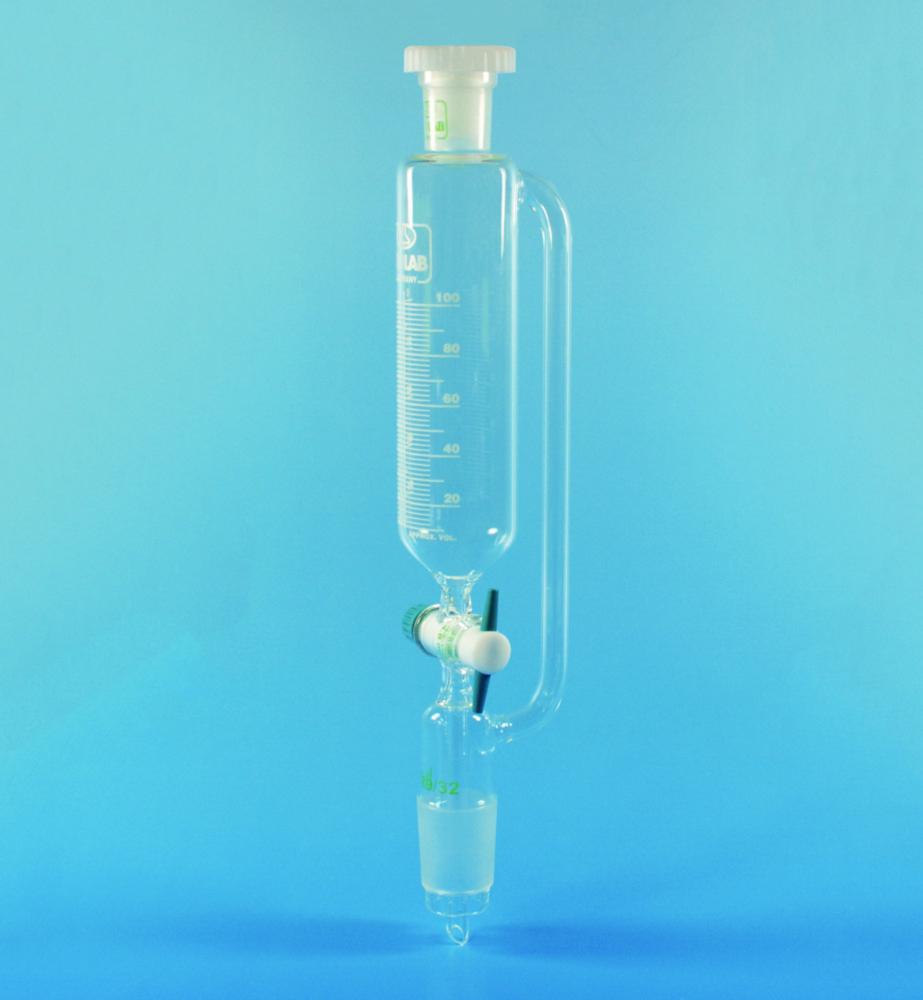 Search Dropping funnels, cylindrical, with or without pressure equalizing tube, Borosilicate glass 3.3 ISOLAB Laborgeräte GmbH (8334) 