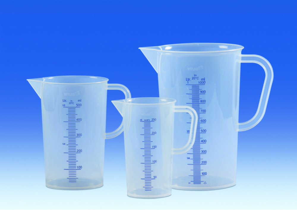 Search Graduated jugs, PP, moulded, blue graduations VITLAB GmbH (660528) 