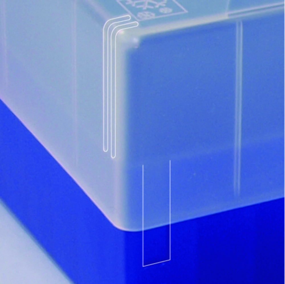 Search Ratiolab GmbH (8926)-Cryogenic boxes, slip lid with adaptable height, PP, 133 x 133