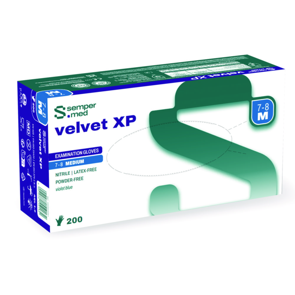 Search Disposable Gloves, Sempermed velvet XP, nitrile Semperit Technische (893201) 