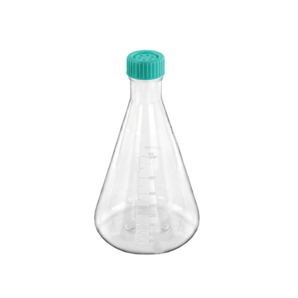 Search Erlenmeyer flasks, PC, with vent cap, HDPE Guangzhou JET Bio-Filtration (907310) 