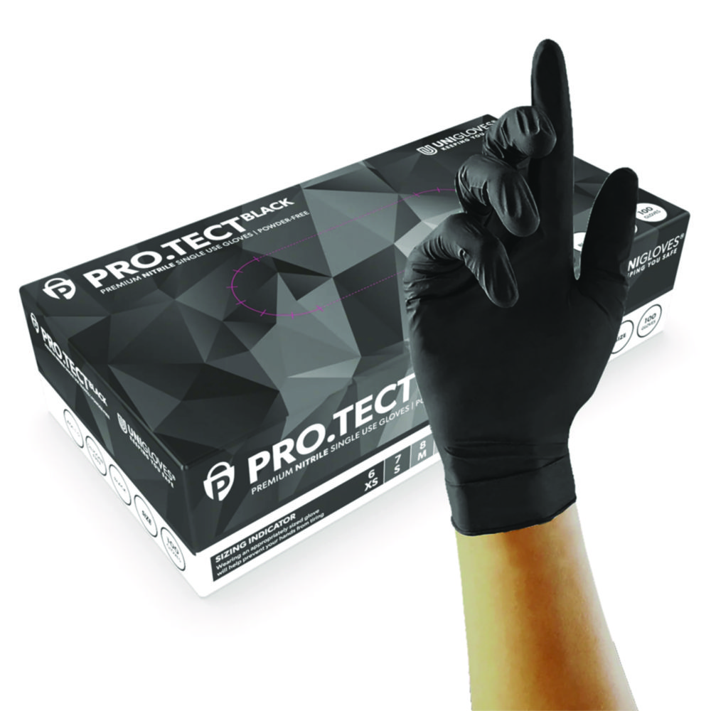 Search Nitrile Gloves PRO.TECT BLACK Unigloves GmbH (936225) 