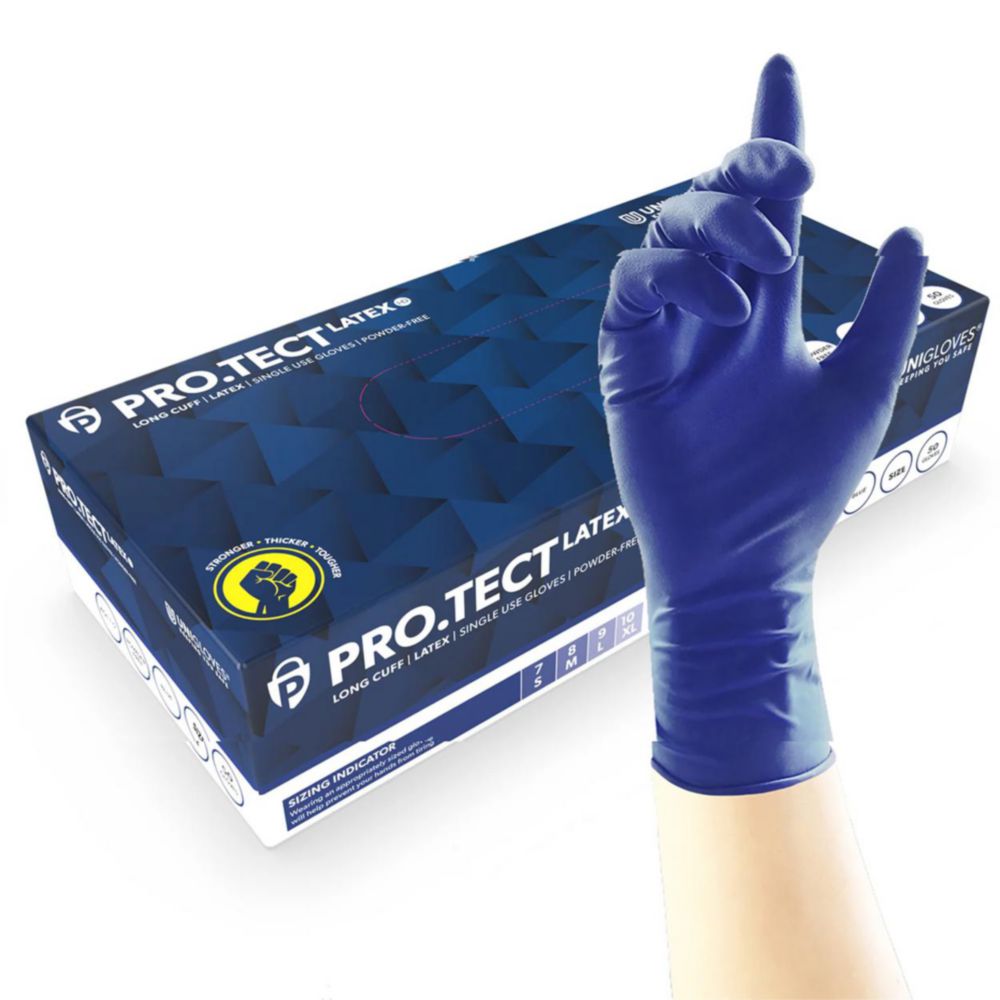 Search Disposable Gloves PRO.TECT Latex HD Unigloves GmbH (936343) 