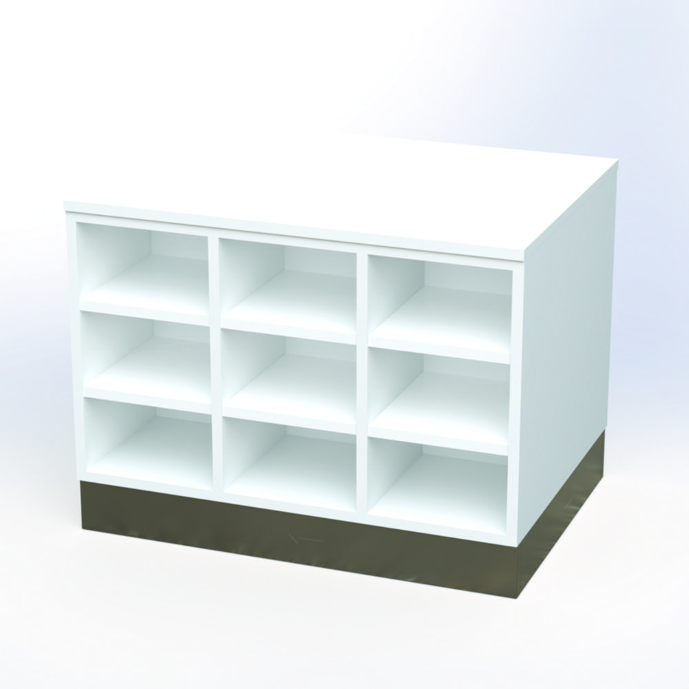 Search Sit-Over Benches, Melamine, single sided version with stainless steel plinth KEK GmbH (963691) 