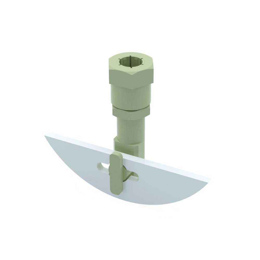 Search Additional stirrer blades for stirrer shafts, PTFE, moon-shaped blade Bohlender GmbH (963767) 