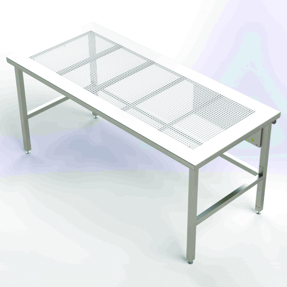 Search Cleanroom tables high- adjustable with perforated worktop KEK GmbH (964147) 