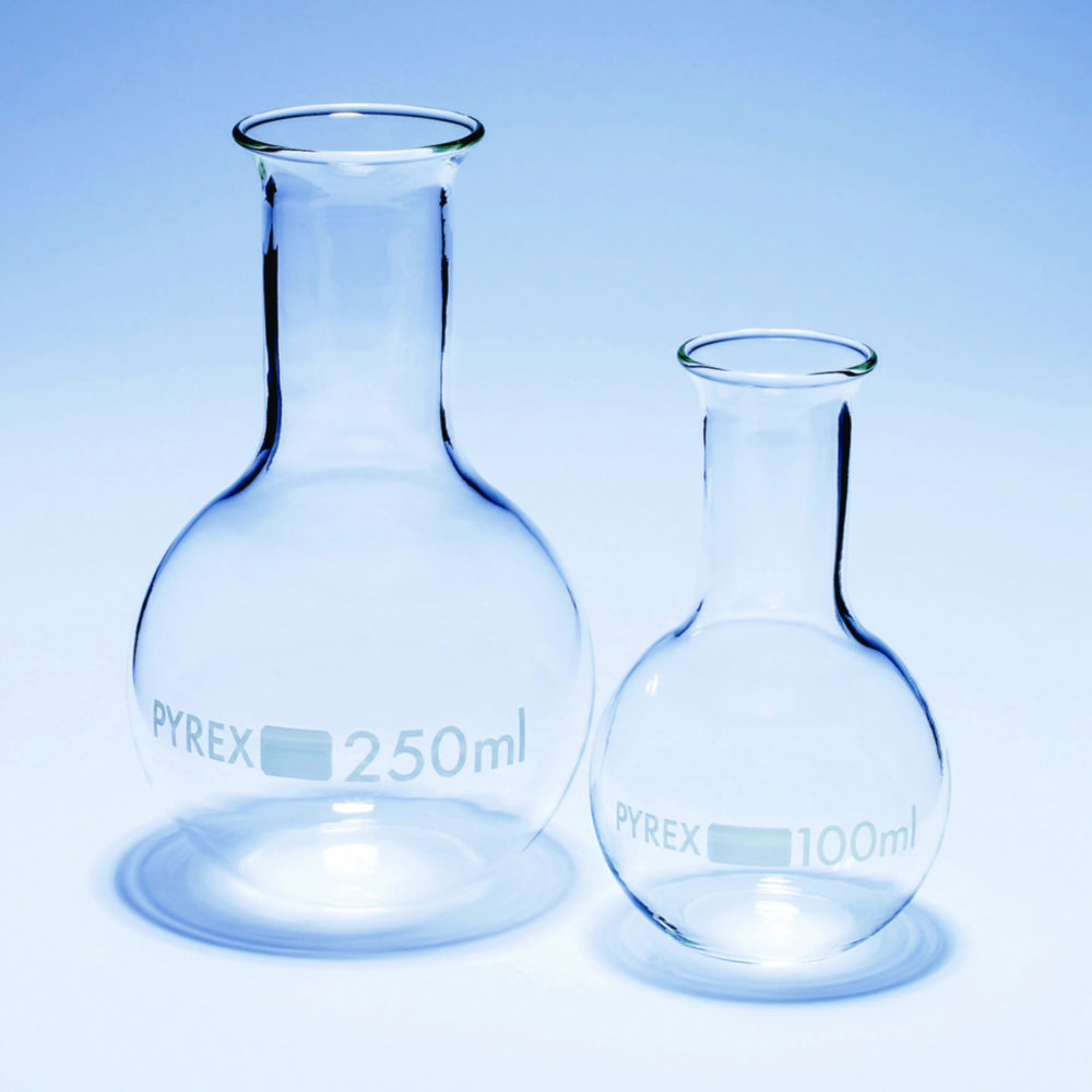 Search Boiling flasks, flat bottom, narrow neck, Pyrex DWK Life Sciences Limited (9848) 