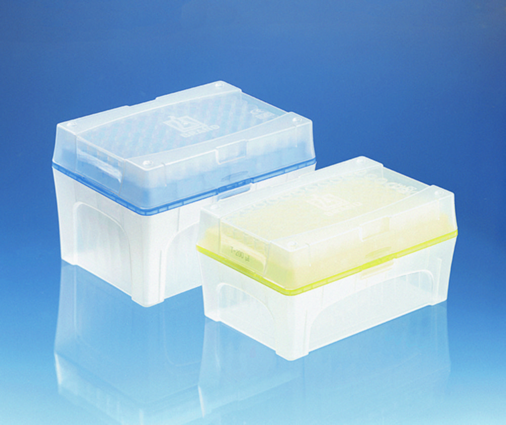 Search Pipette tips, racked in Tip-Box, sterile, Bio-Cert BRAND GMBH + CO.KG (9867) 