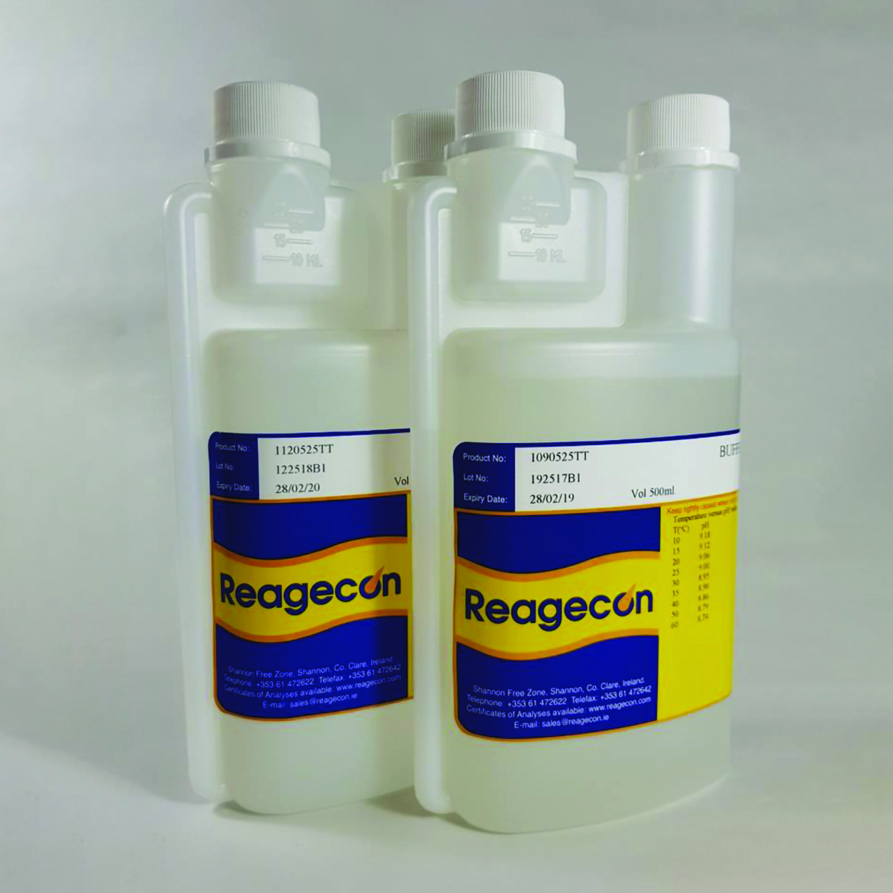 Search pH buffer solution in twin-neck dispensing bottle Reagecon Diagnostics Ltd. (987525) 