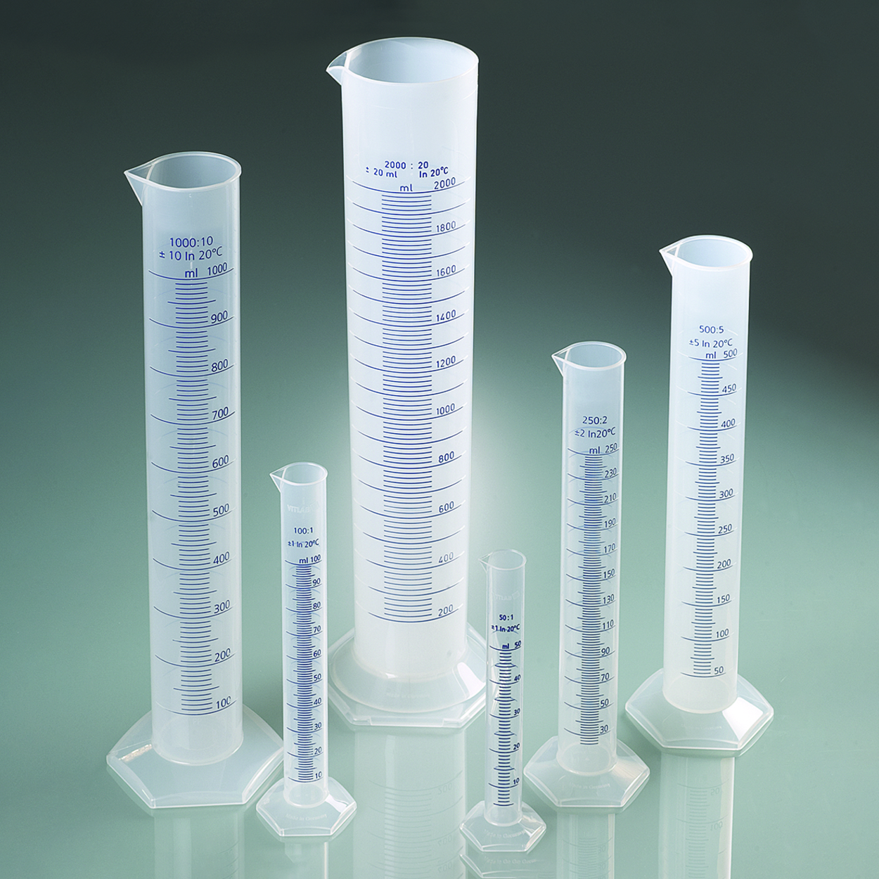 Search Measuring cylinders, PP, tall form, class B, blue graduation Bürkle GmbH (988489) 