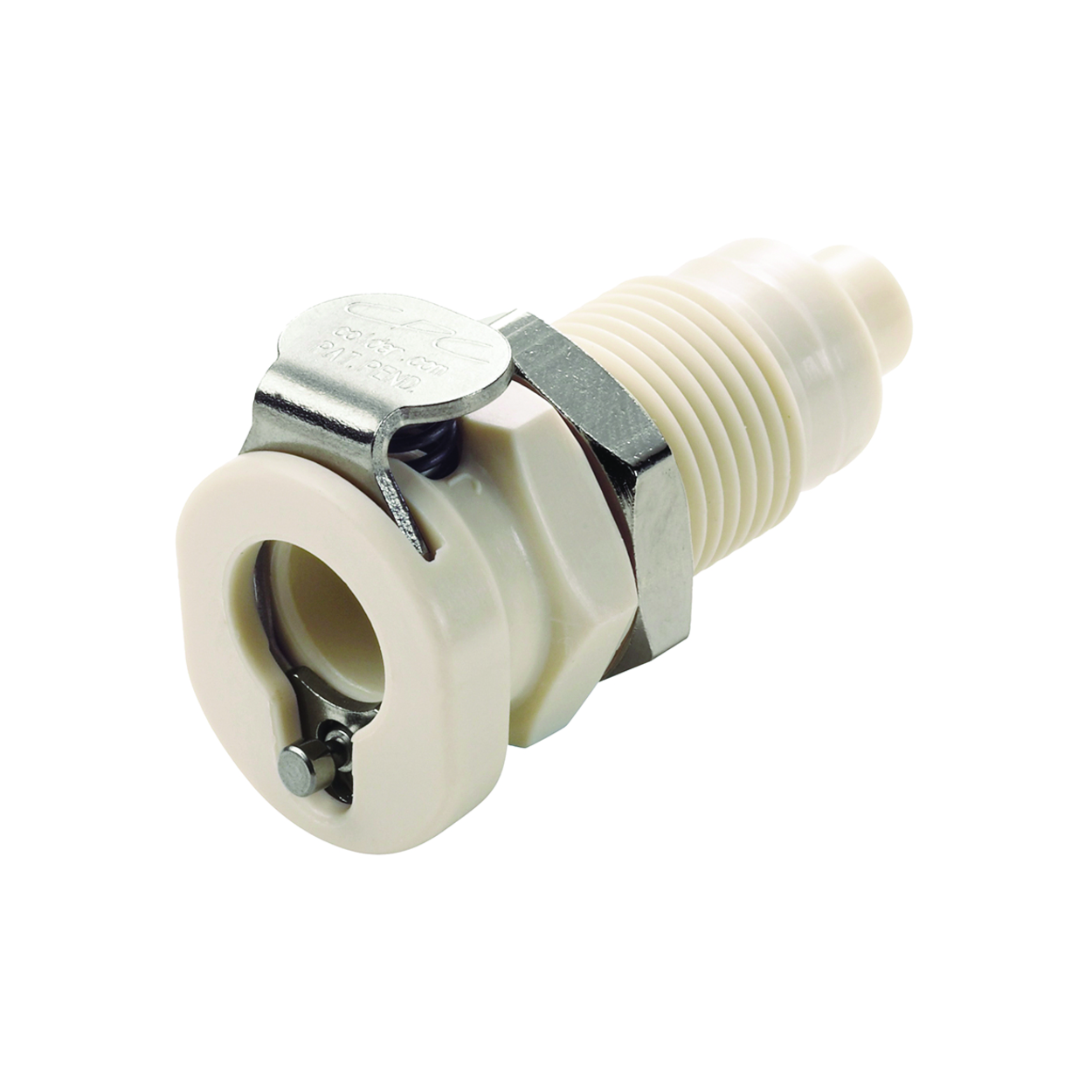 Search Rapid couplings, PP, hose couplings with hose nozzles, with valve, for plate mounting Bürkle GmbH (996571) 