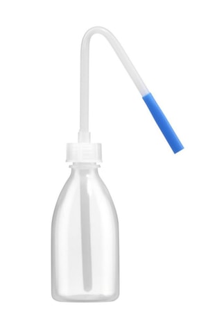 LDPE-Enghalsflasche 100 ml naturfarben, mit Verschlu&szlig;