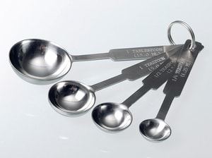 Set de 5 cucharas Medidoras Acero Inoxidable
