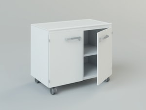 Unterschr&auml;nke auf Rollen, 2 T&uuml;ren, abschlie&szlig;bar, 1 Einlegeboden