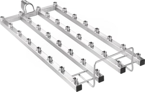 Modul/Laborglas 4x8, A 302/2 57mmx60mm, Edelstahl