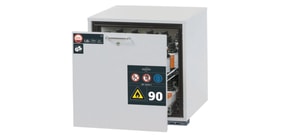 Sicherheitsunterbauschrank Typ 90, UB90.060.059.S mit 1 Schublade, RAL 7035 lichtgrau, 590x570x600mm inkl. 1 Lochblecheinsatz,