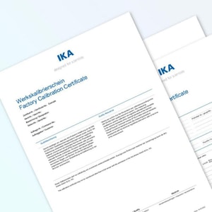 Werkskalibrierschein gem&auml;&szlig; EN ISO 9001