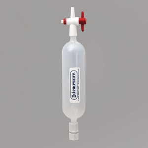 Gassammelrohre, PP, mit einem geraden Absperrhahn und einer Schraubverbindung