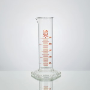 LLG-Messzylinder, Borosilikatglas 3.3, niedrige Form, Klasse B
