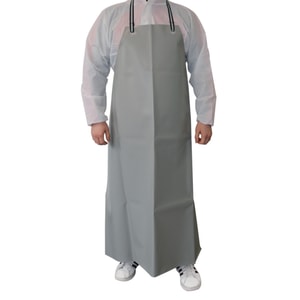 LLG-Working and chemical protective aprons Guttasyn®, PVC/PE, light grey