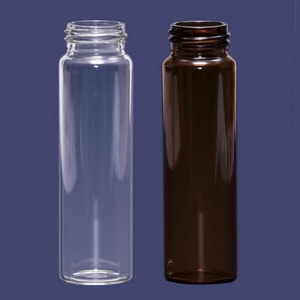 Fl&auml;schchen 40 ml, N24, braun 27,5x95 mm, ohne Schraubverschluss, VE=100