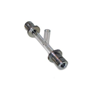 Polarimeter-R&ouml;hre, Metallende, mittlere F&uuml;llung, Glas, zentraler Arm: L&auml;nge 100 mm