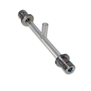 Polarimeter-R&ouml;hre, Metallende, mittlere F&uuml;llung, Glas, zentraler Arm: L&auml;nge 200mm