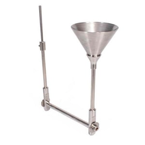 Polarimeterr&ouml;hre, XPC, Trichter, Edelstahl Kieselglasfenster, 200 mm