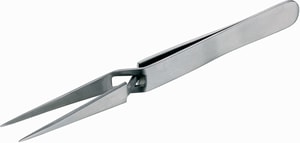 Pinzette rostfrei, selbstspannend, gerade, spitz, 120 mm