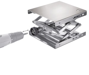 Hebebühne 200 x 200 mm DIN 12897, verstellbar per Akkuschrauber