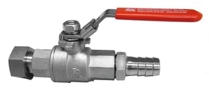 Ablaufhahn aus Edelstahl zur einfachen Badentleerung