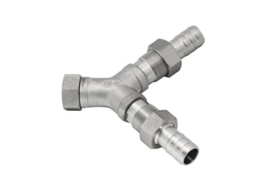 2fach-Verteiler G 3/4? mit Schlaucholiven für Schlauch 3/4? l.W.