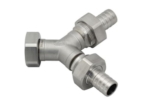 2fach-Verteiler G1 1/4? mit Schlaucholiven f&uuml;r Schlauch 1? l.W.