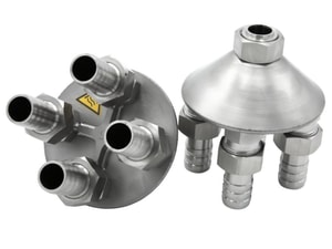 4fach-Verteiler G 3/4" innen mit Schlaucholiven f&uuml;r Schlauch 3/4" l.W., VE=2