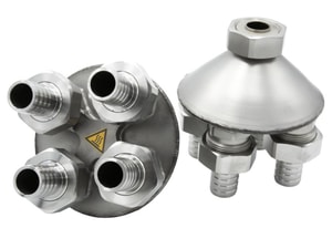 4fach-Verteiler G1 1/4" innen mit Schlaucholiven f&uuml;r Schlauch 1" l.W., VE=2