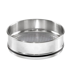 Analysensieb 400 x 65 mm 5,6 mm, mit Edelstahlrahmen, Quadratlochblech