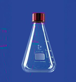 Erlenmeyerkolben 500 ml, GL 32 mit Schraubverschlusskappe