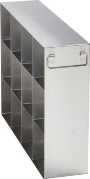 Rack f&uuml;r Ultratiefk&uuml;hlger&auml;t: CryoCube&reg; F740- Serie (3 F&auml;cher, Standard), Innova&reg; U360, U535, 5 in/127 mm, seitlicher Zugang, Ed