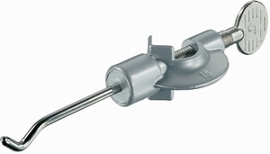 Muffe für Stäbe bis 16 mm mit Haken, Zinkdruckguss, pulverbeschichtet