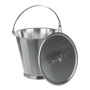 Eimer, 18/10-Stahl, mit Bodenring