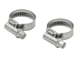 Schlauchschellen, Gr&ouml;&szlig;e 2 f&uuml;r Schlauch 10-12 mm l.W. bzw. Gewebeschlauch 8 mm I.W., VE=2