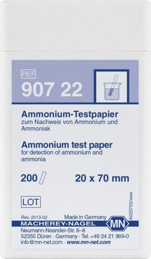 Ammonium NH4 Testpapier, 200 Streifen Giftiger anorganischer fester Stoff, n.a.g. UN 3288, 6.1, II, (E)