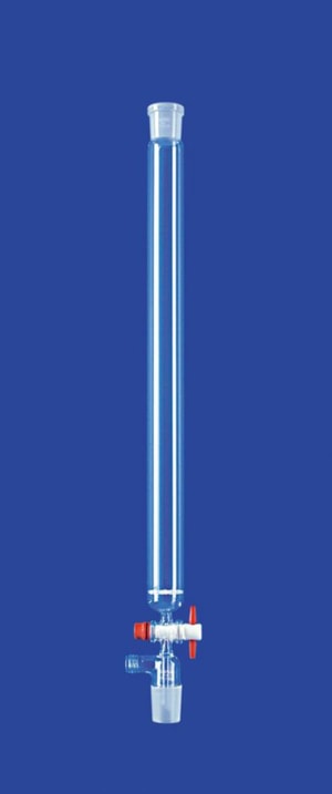 Chromatographie-Säule 400x20mm m. Fritte Por.0, Kern, Hülse und PTFE-Hahn, NS 14/23