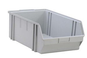 n.Abv.bei H&uuml;nersdorff n.m.l. Sichtbox stapelbar, PS, grau L 490/425, B 310, H 180mm