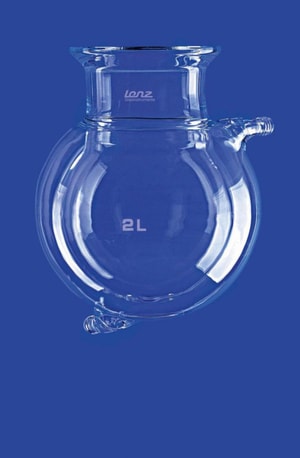 Reaktionsgef&auml;&szlig; 2 Ltr., LF 100 kugelf&ouml;rmig, mit Temperiermantel GL 18