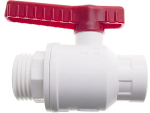 Kugelhahn PP, wei&szlig;, Innen-/Au&szlig;engewinde